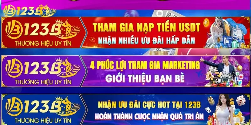 Chương trình khuyến mãi nạp bằng USDT của 123b